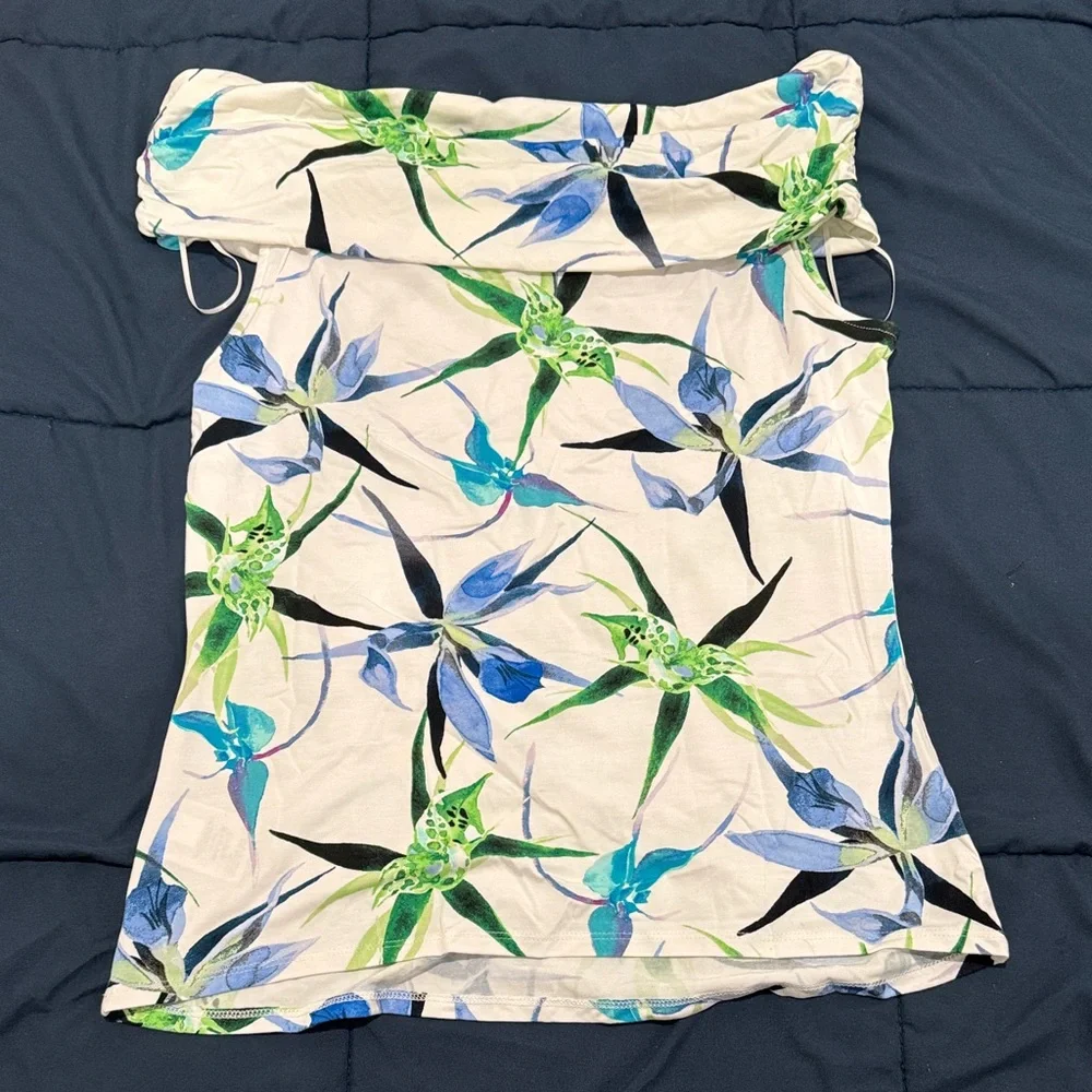 INC Off Shoulder Floral Top | Spring Chic Size L - Picture 5 of 6